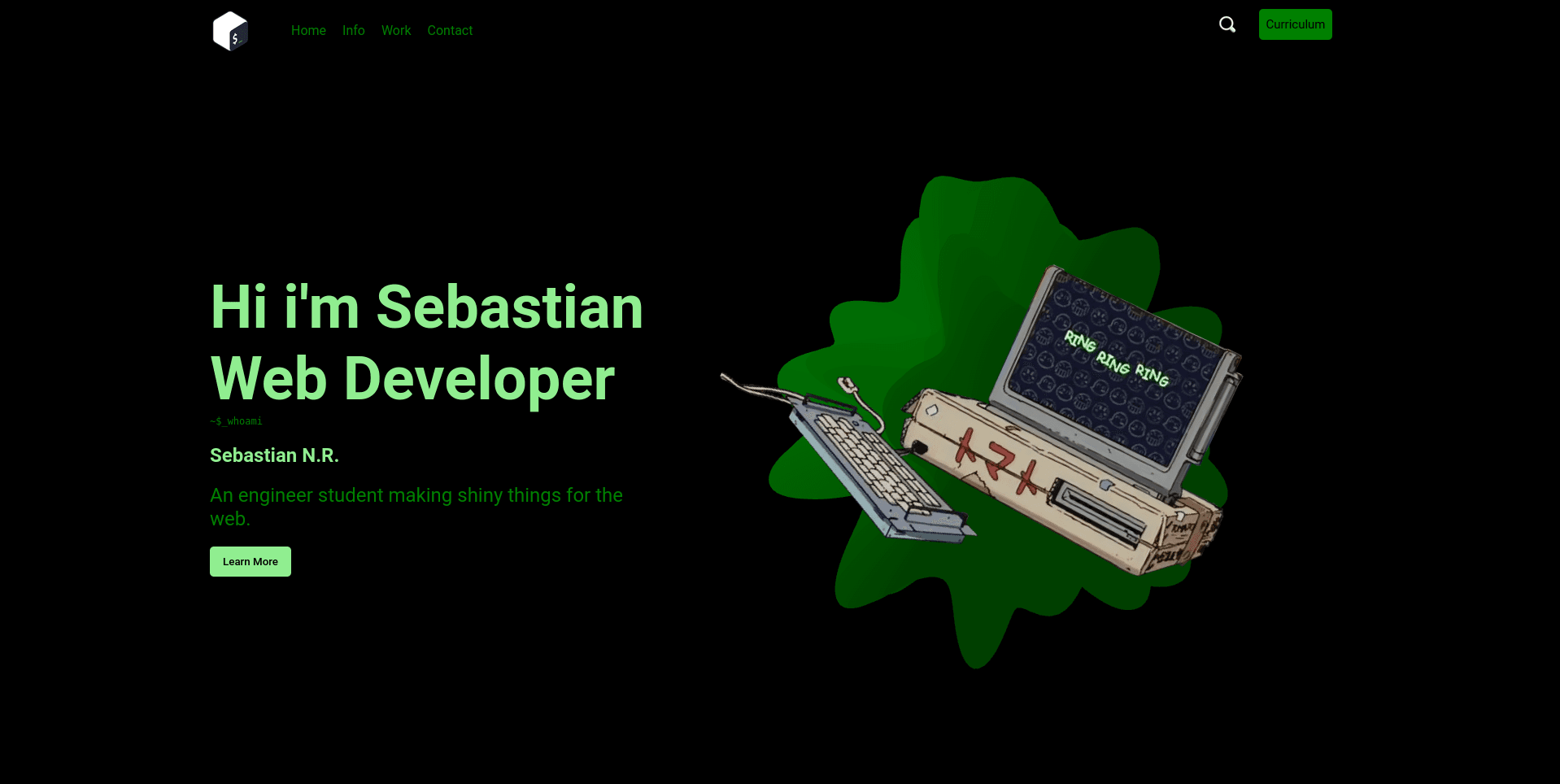 Modern porfolio Resct.js